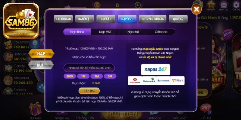 Top 6 Khuyến Mãi Sam86 Thưởng Lớn Nhất Bạn Không Nên Bỏ Qua 2 Nạp đầu nhận 100% tiền hoàn